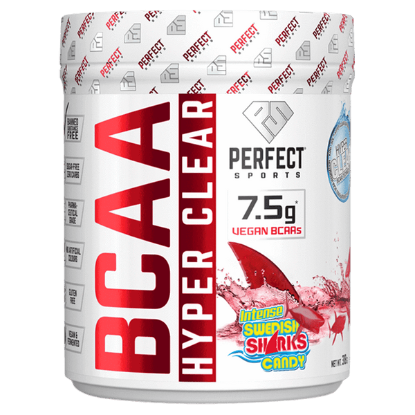 Perfect Sports BCAA Hyper Clear - حلوى سمك القرش السويدية المركزة 318 جم