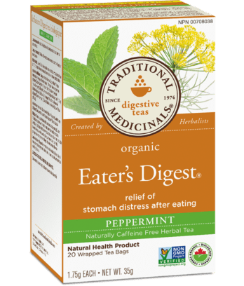 Traditional Medicinals Eater's Digest 페퍼민트 20개 포장된 티백