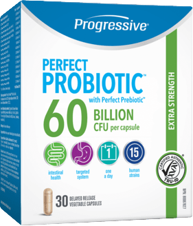 البروبيوتيك التقدمي المثالي بقوة إضافية 60 مليار CFU 30 كبسولة | Healtha.ca
