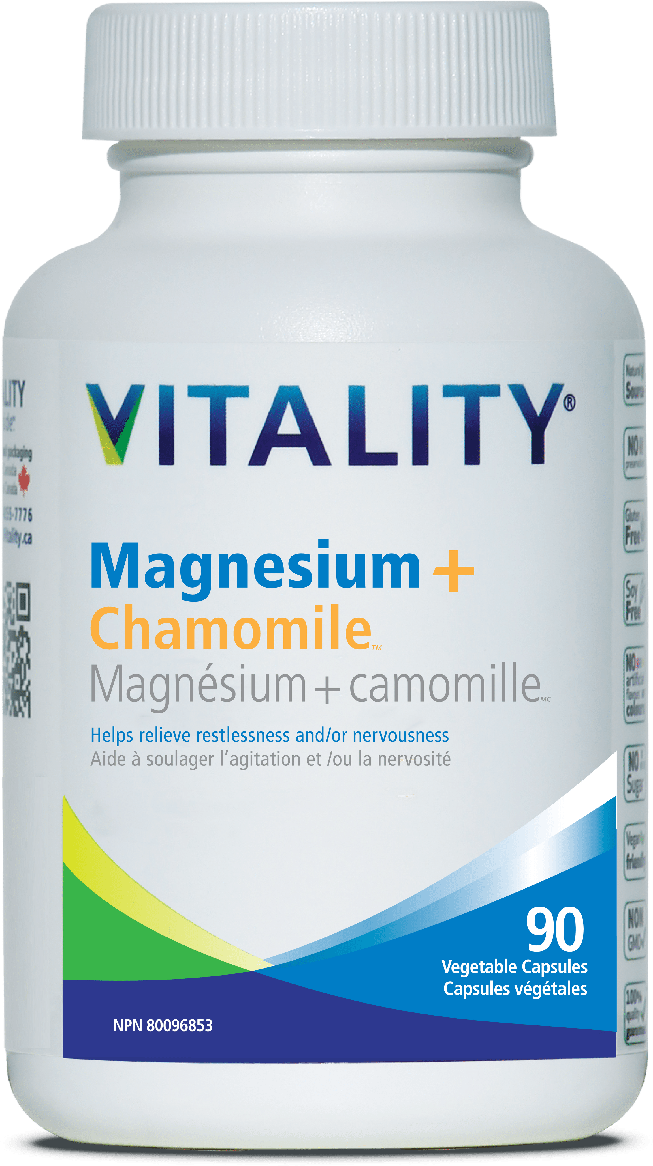 Vitality Magnesium + Chamomile 90 Capsules