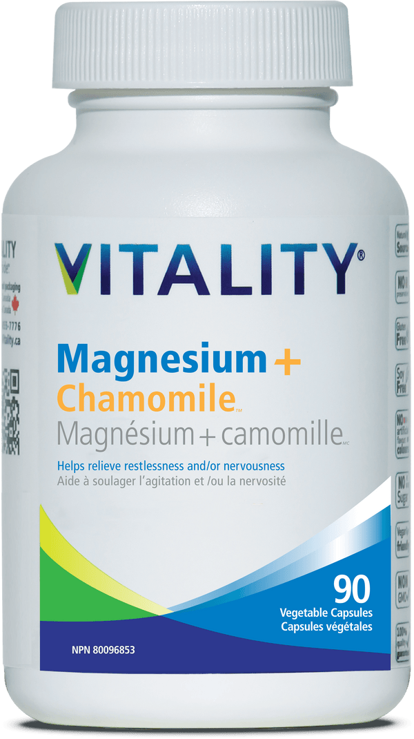 Vitality Magnesium + Chamomile 90 Capsules