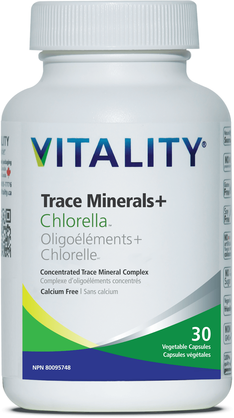 Vitality Trace Minerals + Organic Chlorella 30 Capsules