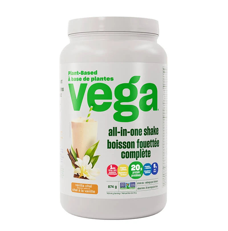 Vega, All-in-One Shake, Vanilla Chai, Large (874g)