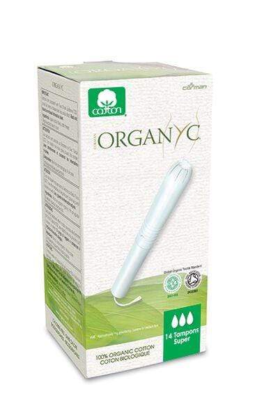 Organ(y)c 100% 유기농 순면 탐폰 및 애플리케이터 슈퍼 14 탐폰