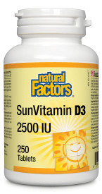 자연 요인 SunVitamin D3 2500 IU