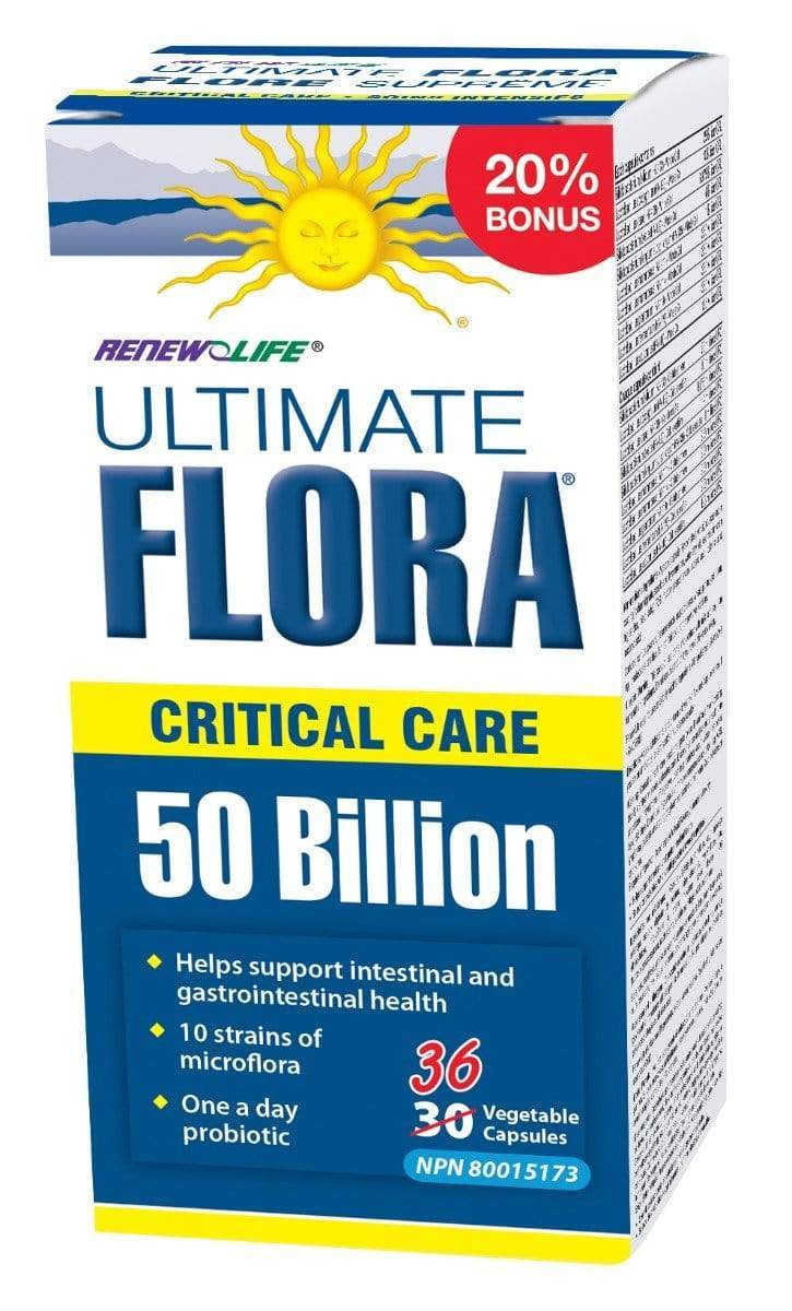 Renew Life Ultimate Flora Critical Care 50 Billion 36 Capsules Bonus Size