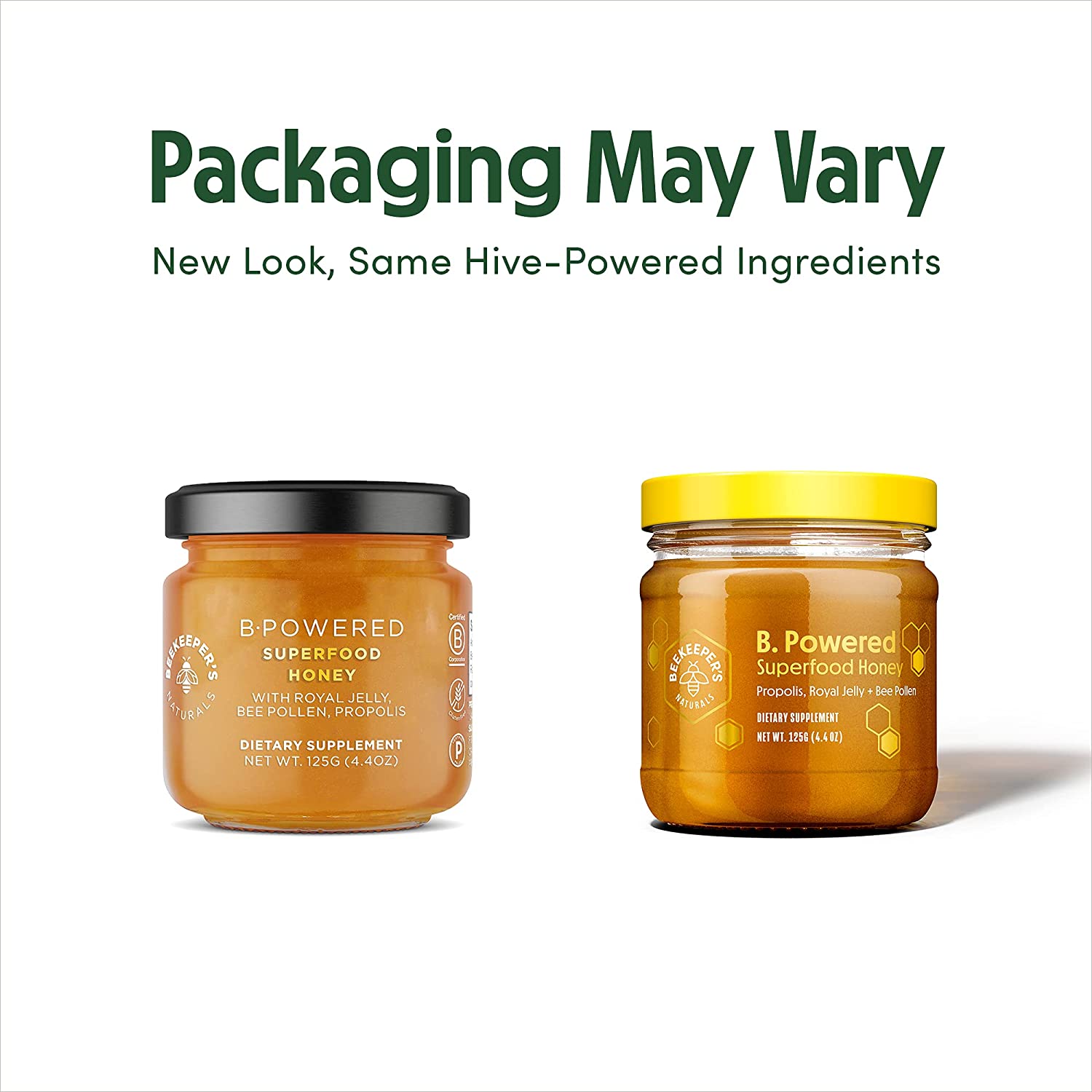 Beekeeper's Naturals, B.Powered Superfood Honey, 125g