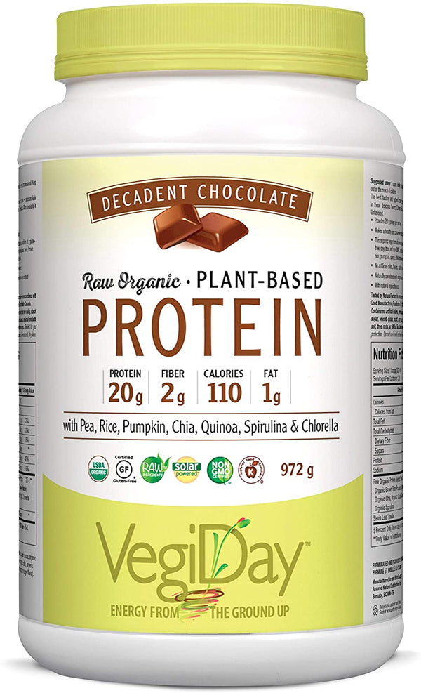 VegiDay 천연 유기농 식물 기반 단백질 데카덴트 초콜릿