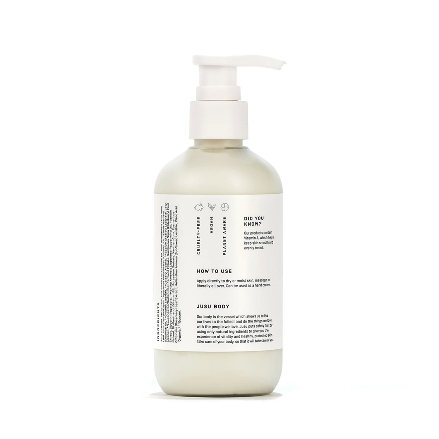Jusu Plant Based Vanilla Peppermint Body Lotion