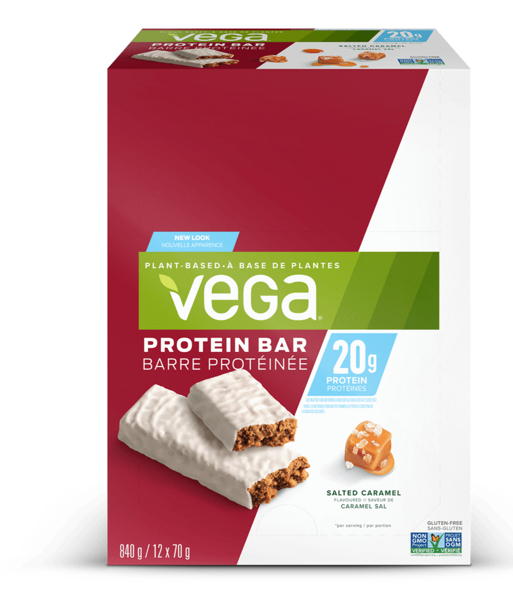 Vega, 20g Protein Bar, Salted Caramel, Box of 12