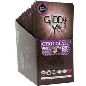 Bridgitte's Giddy Yo Vanilla Salt 82% Dark Chocolate Bars