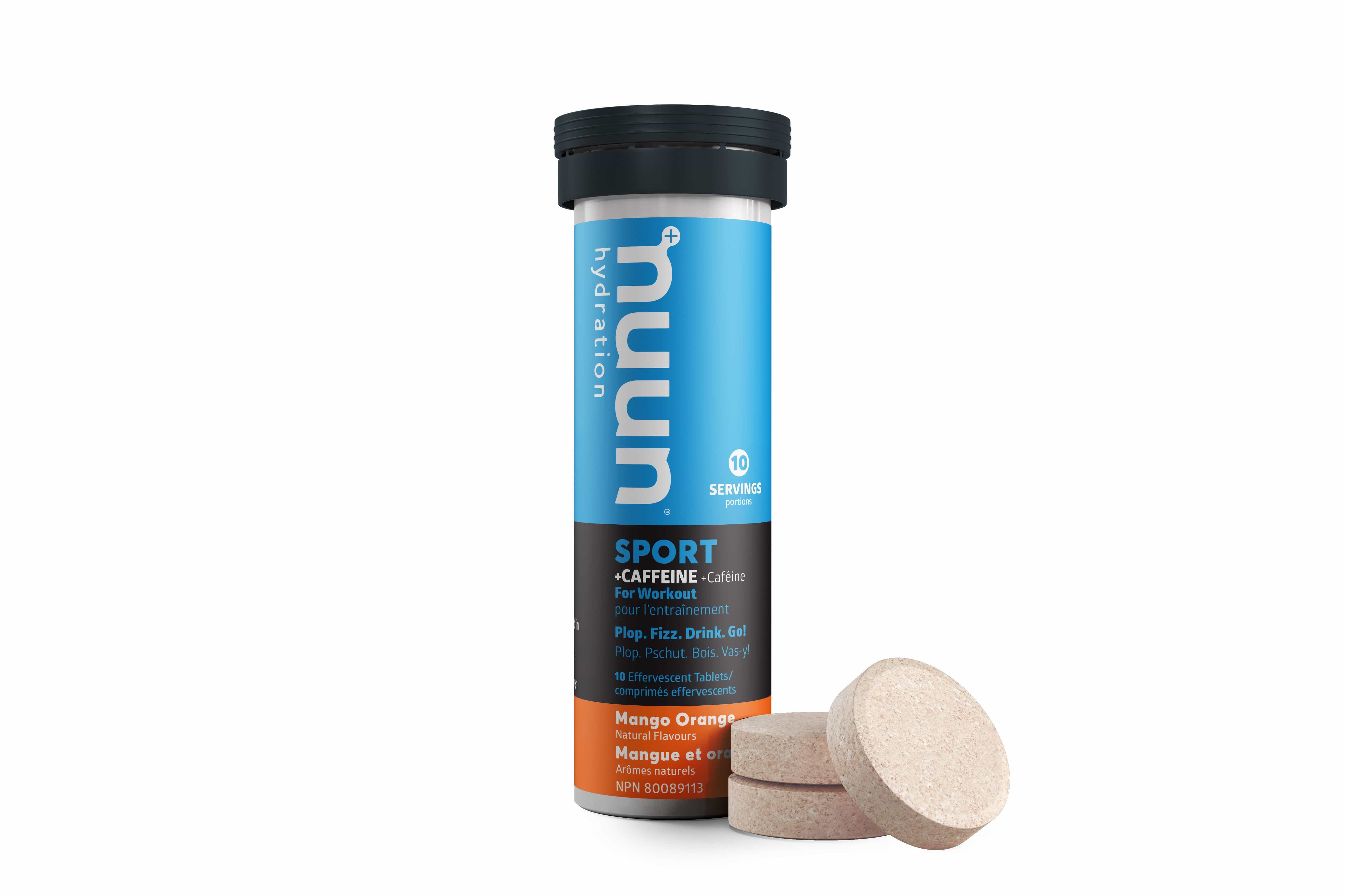 Nuun SPORT + Caffeine Mango Orange | Single Tube x 10 Tablets