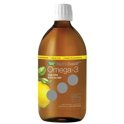 NutraSea HP, Omega-3 High EPA, Zesty Lemon, 500mL