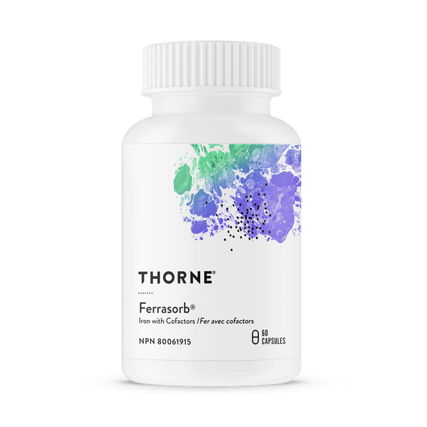 Thorne Research Ferrasorb 철(보조인자 포함) 60캡슐